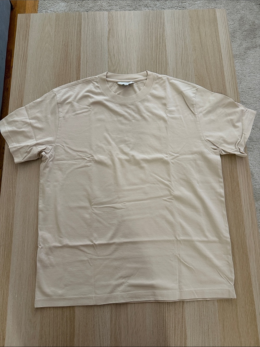 Club monaco Men's Classic Crewneck T-Shirt in Beige